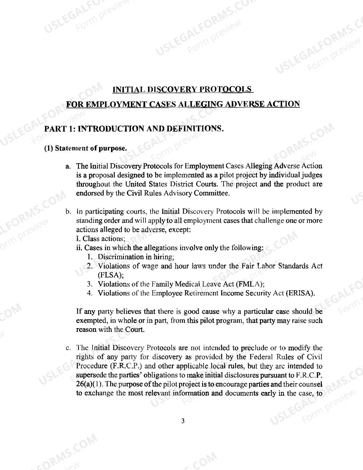 Preview Discovery Protocols for Employment Law Cases (posted 4/6/2017)