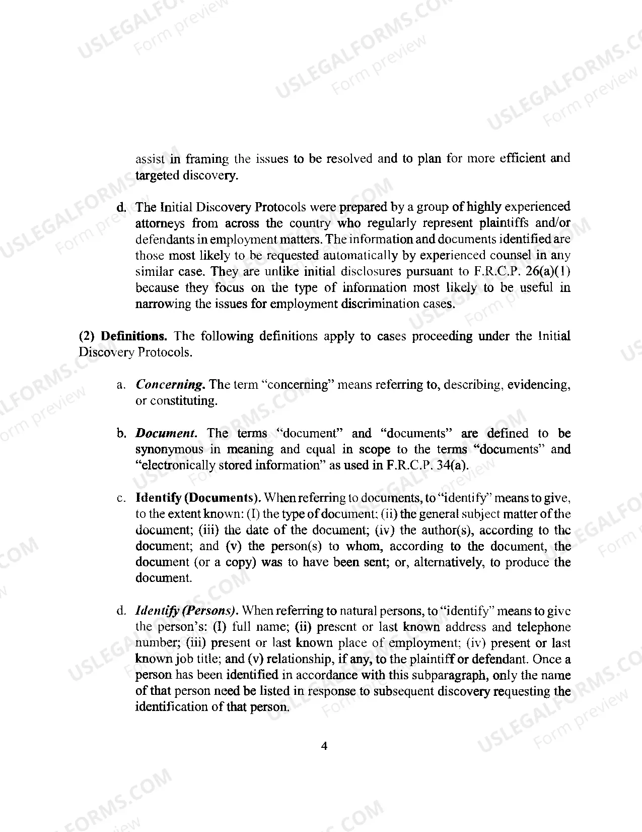 Preview Discovery Protocols for Employment Law Cases (posted 4/6/2017)