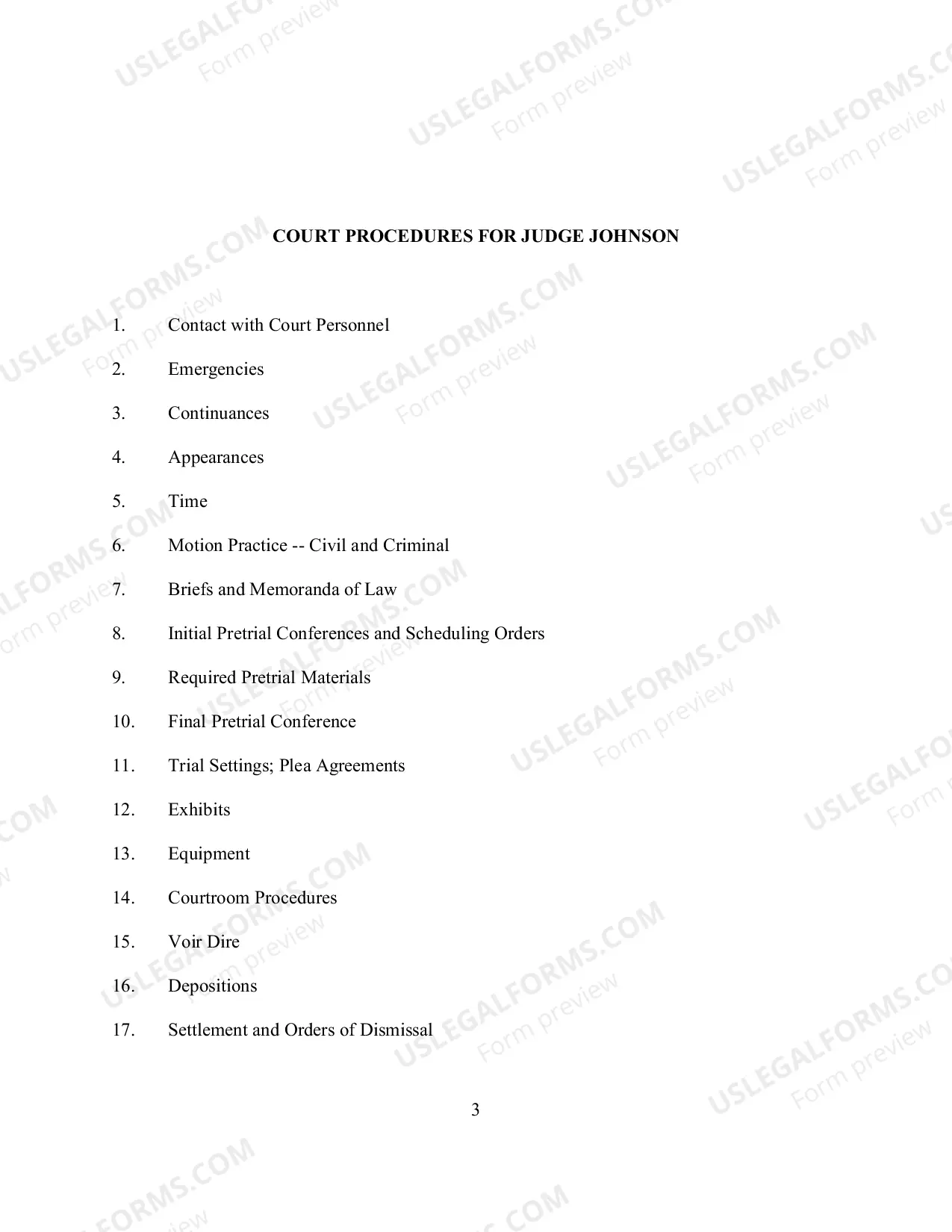 Preview Court Procedures Manual. (updated 7/10/13)