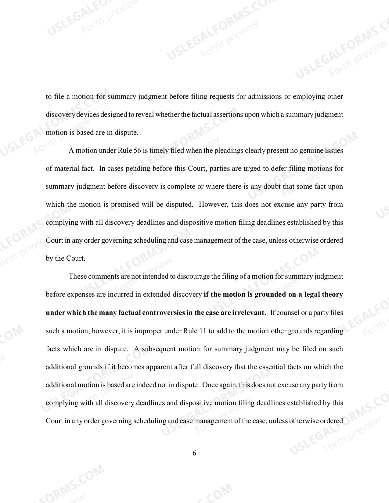 Preview Appendix B Memorandum and Order Regarding Discovery Motions and Dispositive Motions, including Motions for Summary Judgment and Analogous Motions to Dismiss in Civil Cases.