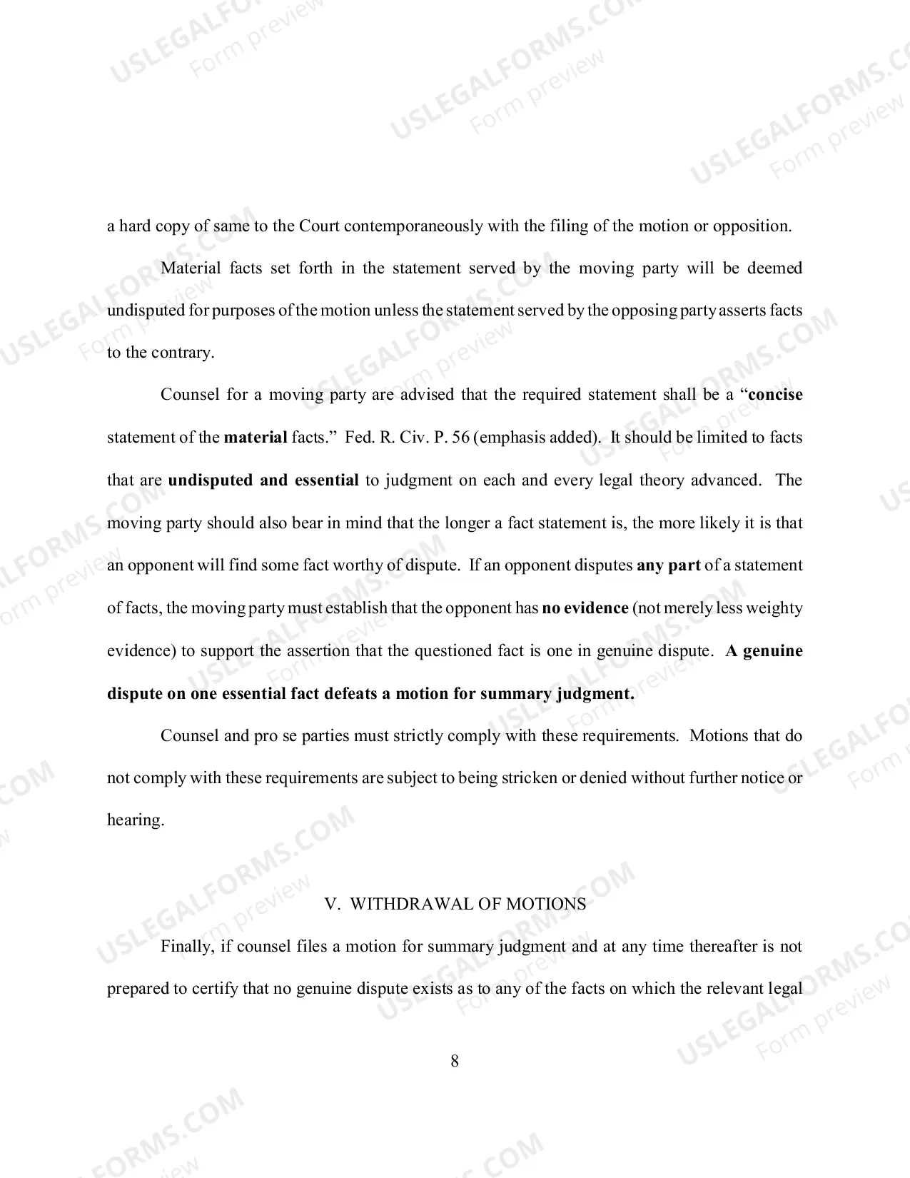 Preview Appendix B Memorandum and Order Regarding Discovery Motions and Dispositive Motions, including Motions for Summary Judgment and Analogous Motions to Dismiss in Civil Cases.