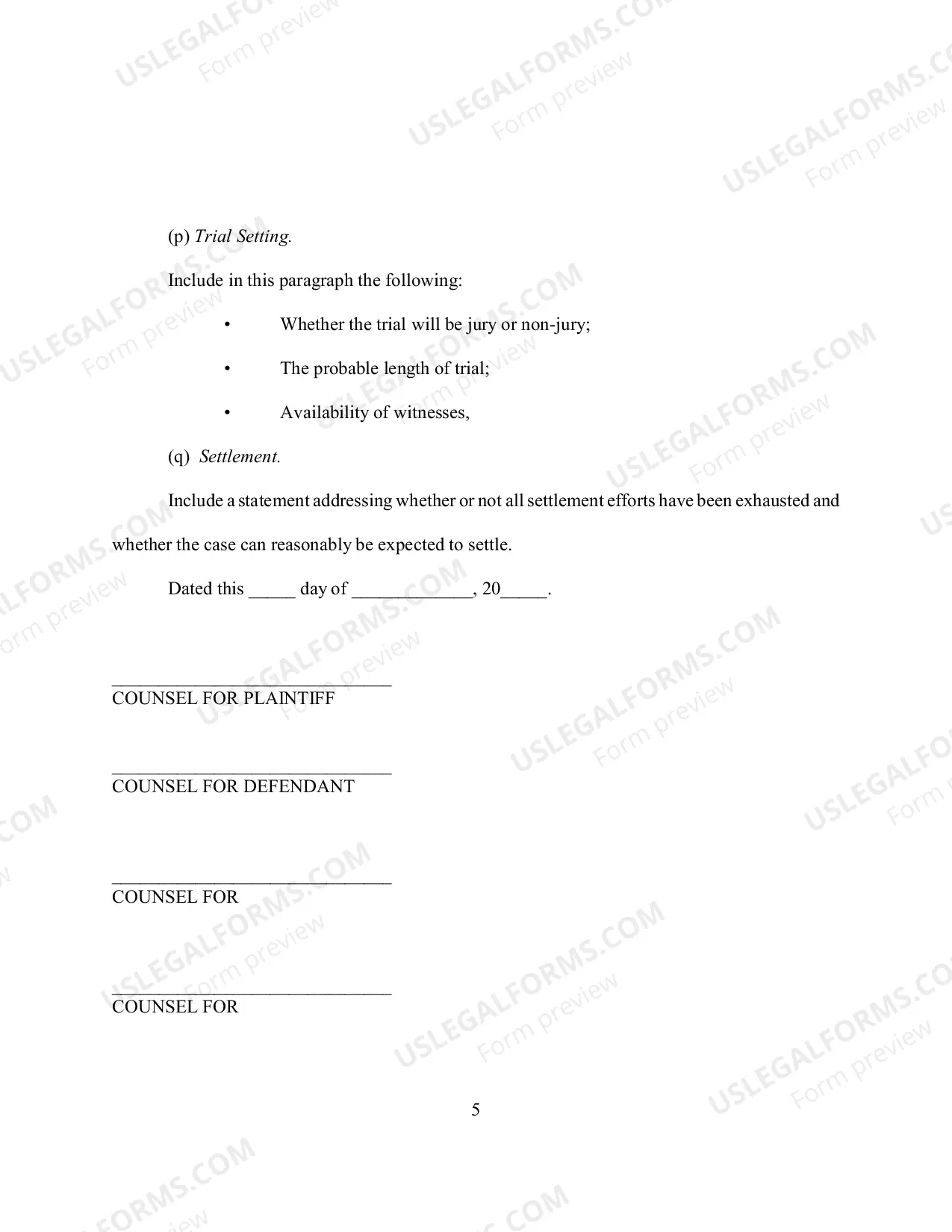 Preview Appendix C Joint Final Pretrial Memorandum.