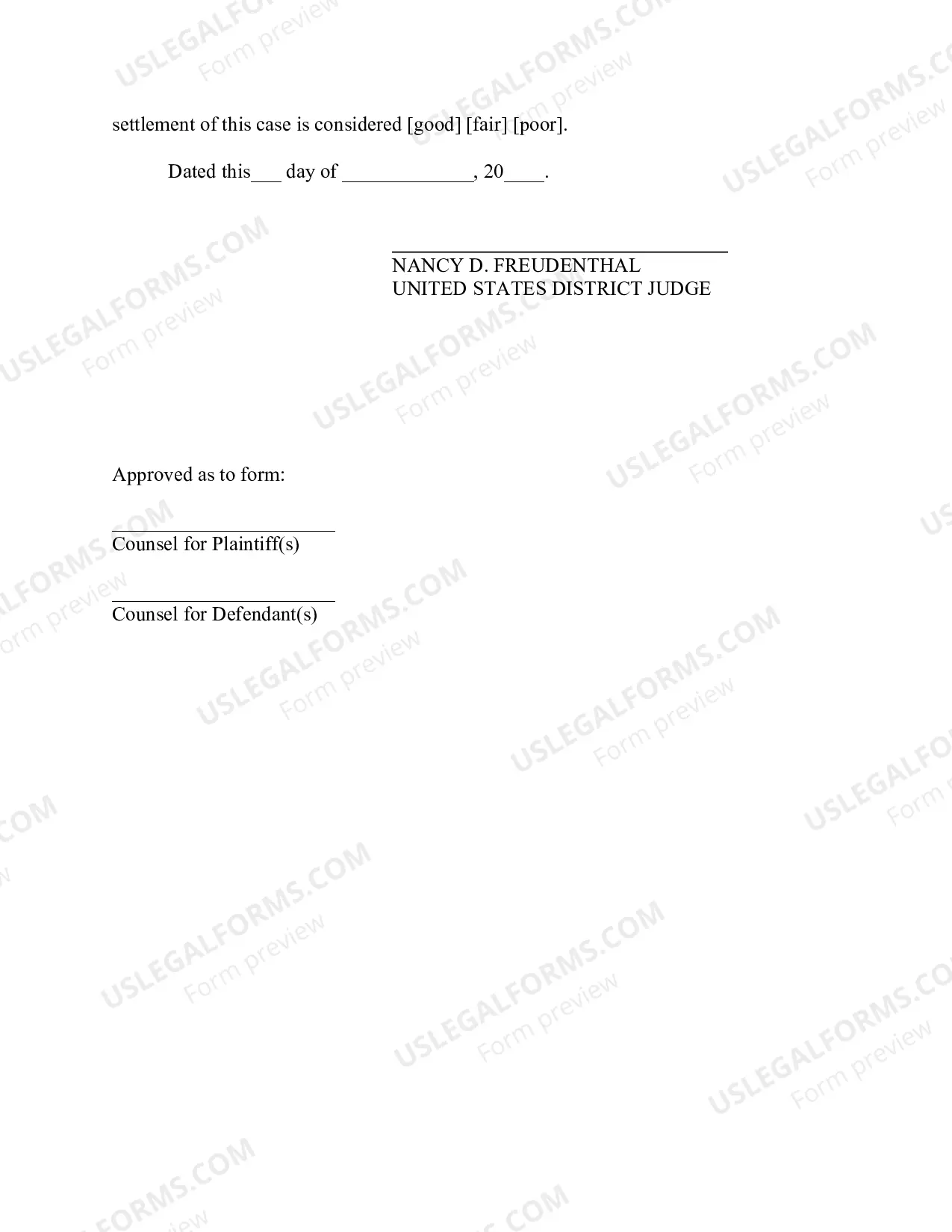 Preview Draft Form of Final PreTrial Order - Jury Trial (revised 1/18/2017)
