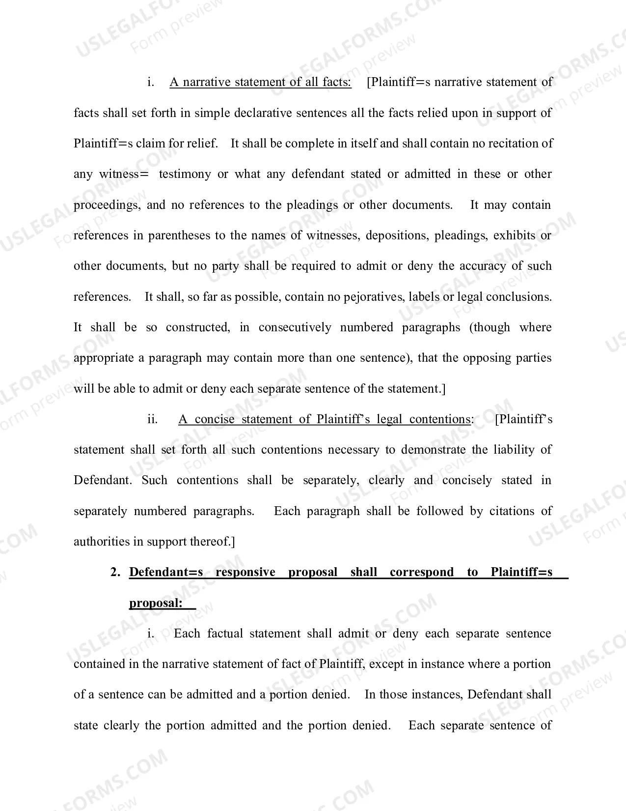 Preview Draft Form of Final PreTrial Order - Bench Trial (revised 5/11/2016)