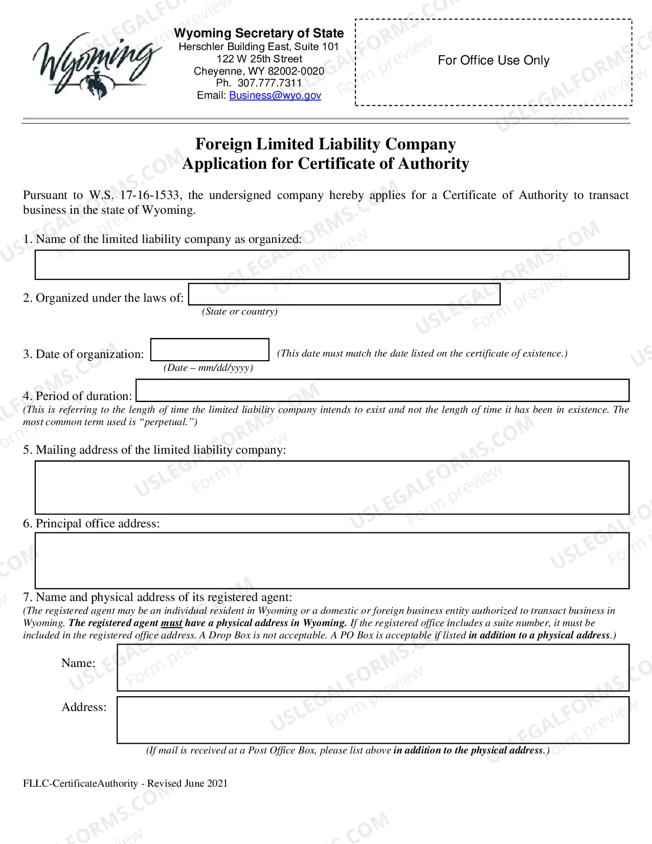 Preview Certificate of Authority