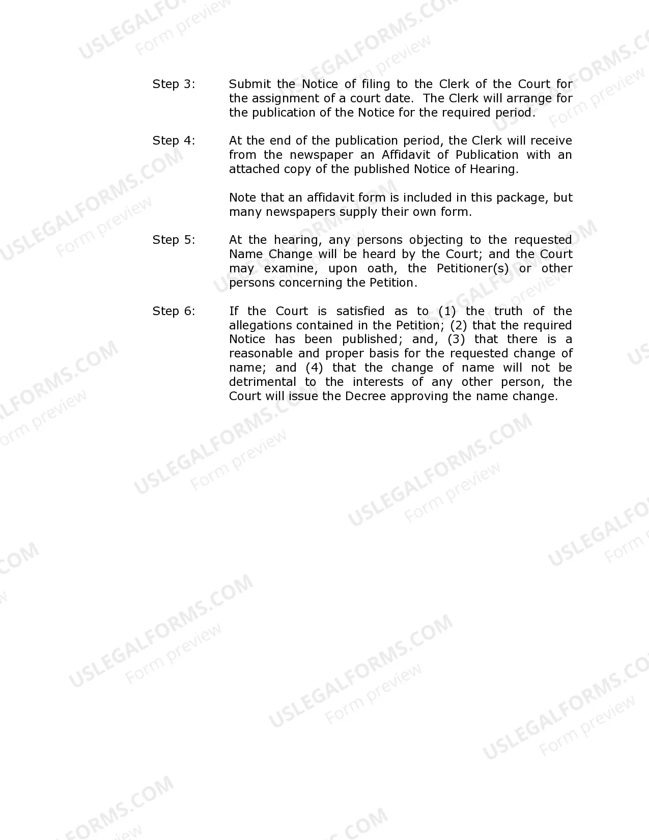 Preview Wyoming Name Change Instructions and Forms Package for an Adult