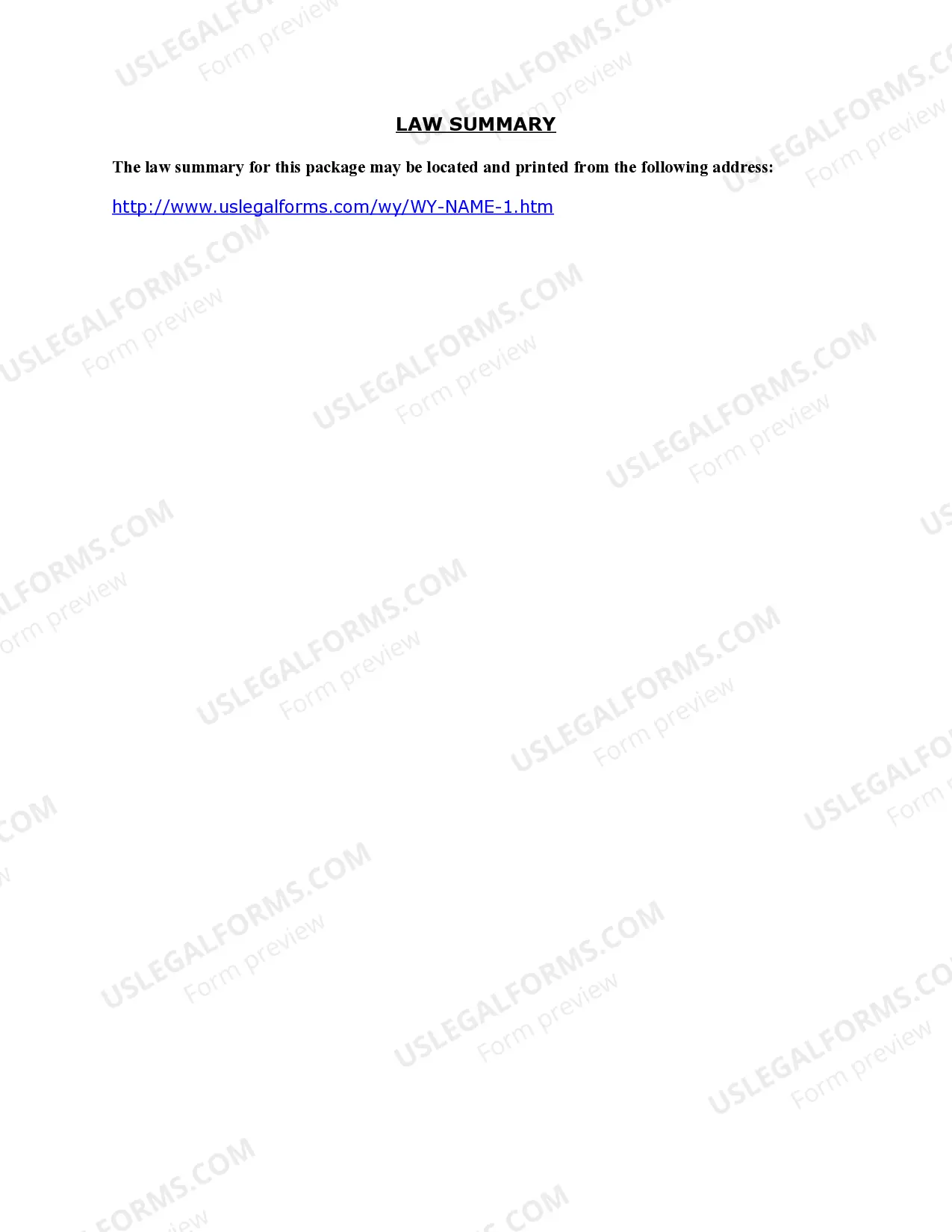 Preview Wyoming Name Change Instructions and Forms Package for an Adult