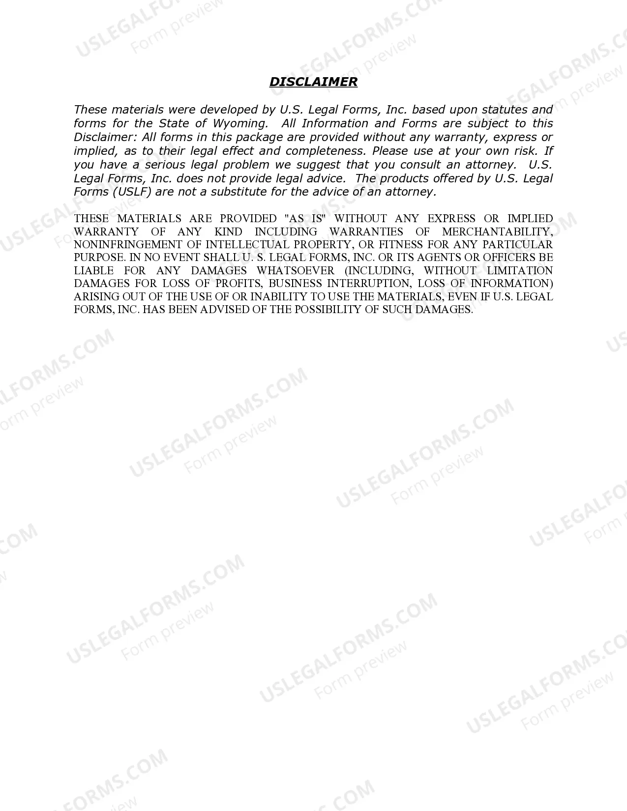 Preview Wyoming Name Change Instructions and Forms Package for an Adult