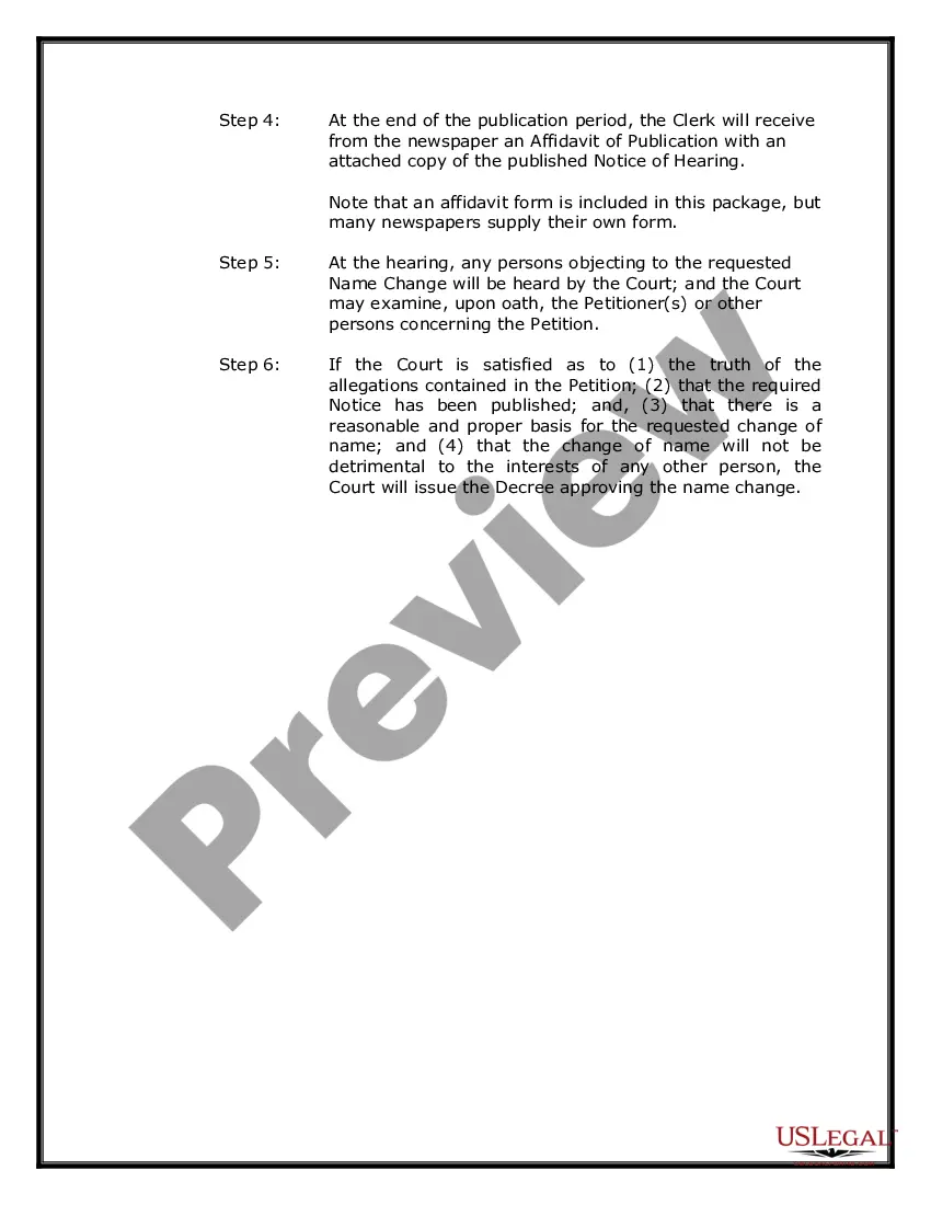 Preview Wyoming Name Change Instructions and Forms Package for a Family