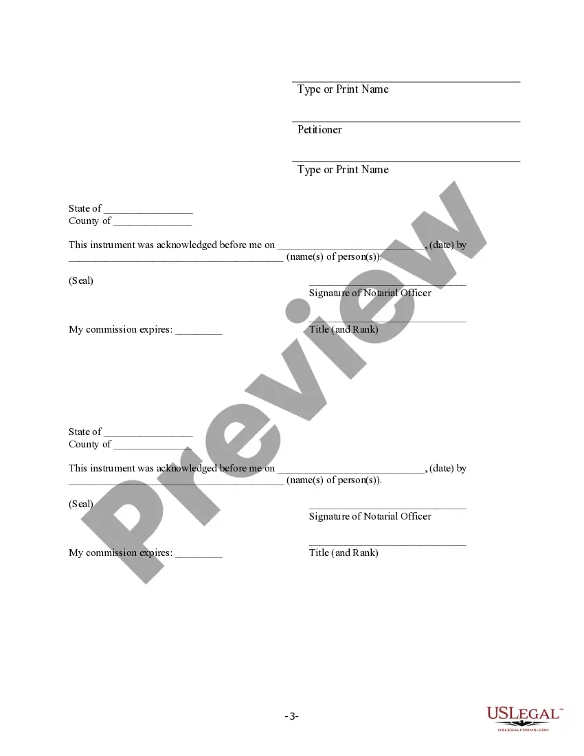 Preview Affidavit in Support of Name Change for Family