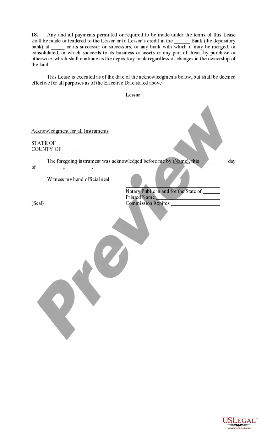 Preview Paid Up Lease Pooling Provision