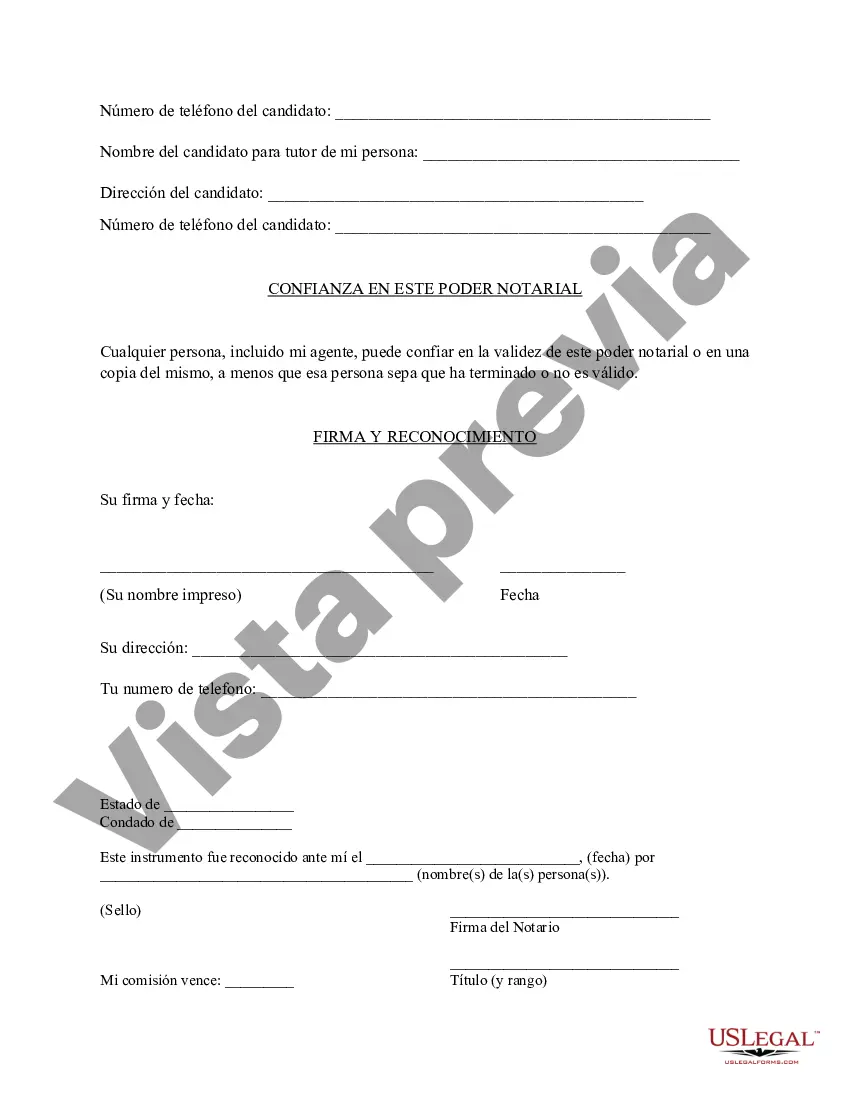 Preview Poder General Duradero para Bienes y Finanzas o Financiero Efectivo Inmediatamente