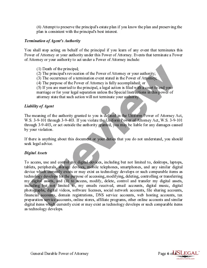 Preview General Durable Power of Attorney for Property and Finances or Financial Effective Immediately