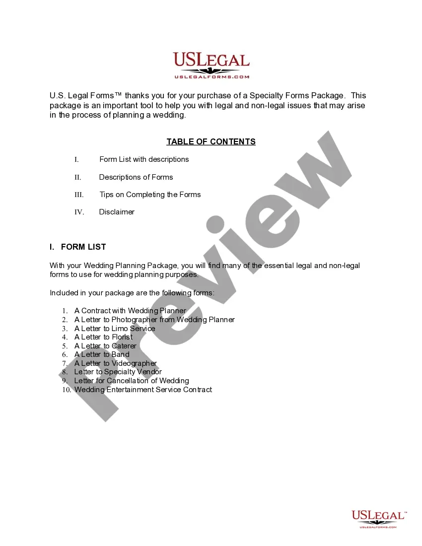 Preview Wyoming Wedding Planning or Consultant Package