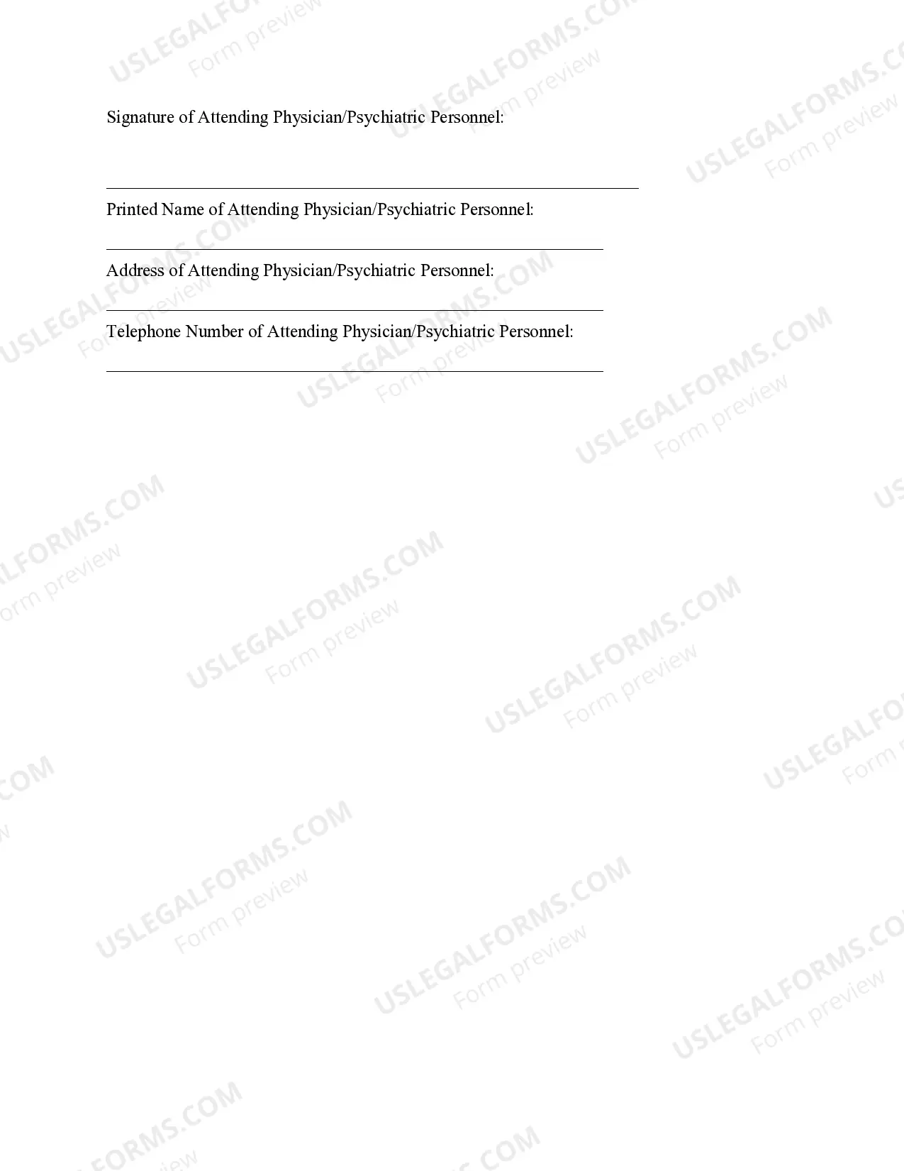 Preview Psychiatric Care Directive