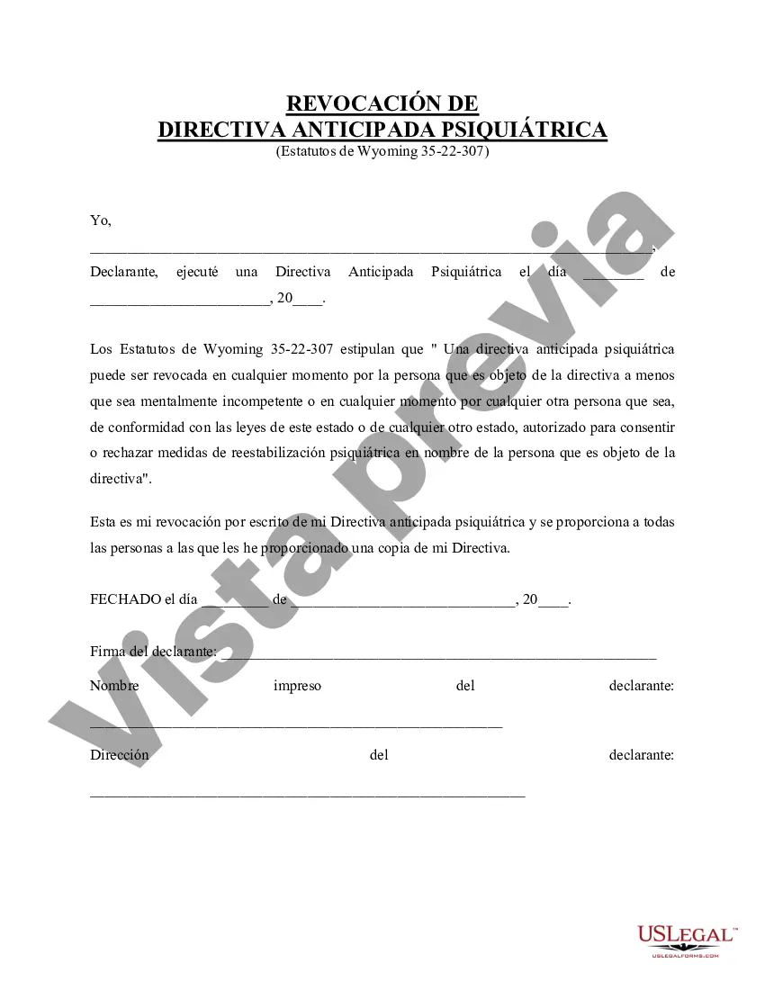 Preview Revocación de la directiva de atención médica