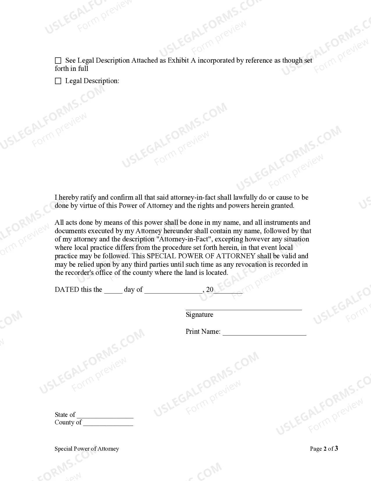 Preview Special or Limited Power of Attorney for Real Estate Sales Transaction By Seller