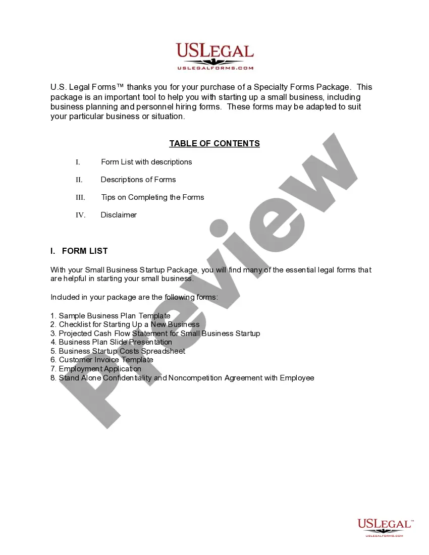 Preview Wyoming Small Business Startup Package