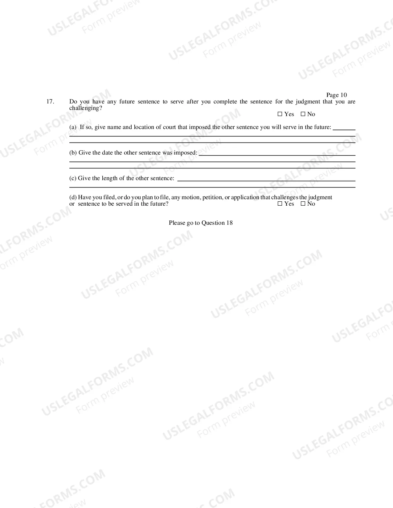 Preview Petition For Relief From a Conviction Or Sentence By a Person in State Custody (Petition Under 28 U.S.C. Section 2254 For a Writ of Habeas Corpus)