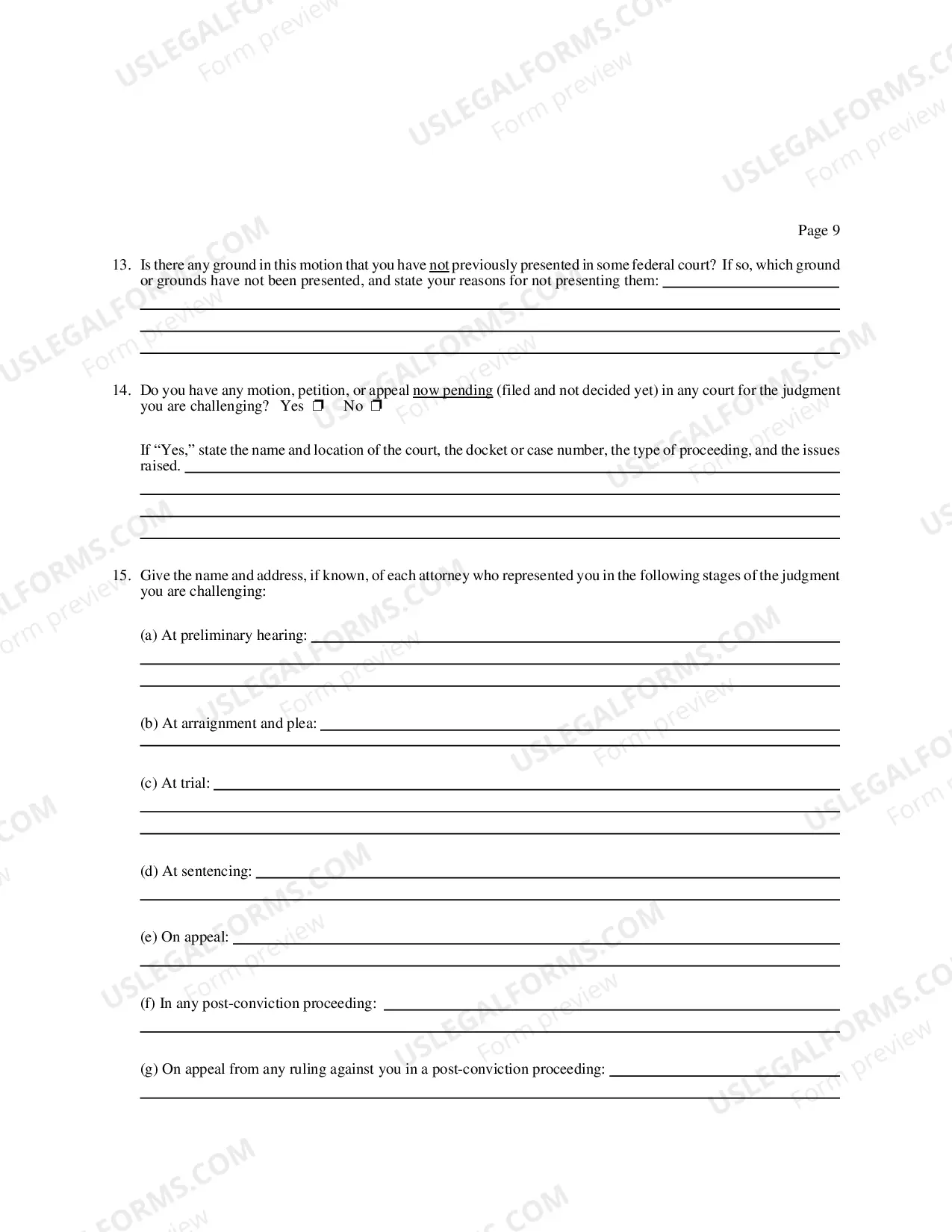 Preview Motion to Vacate, Set Aside, Or Correct a Sentence By a Person in Federal Custody (Motion Under 28 U.S.C. Section 2255)