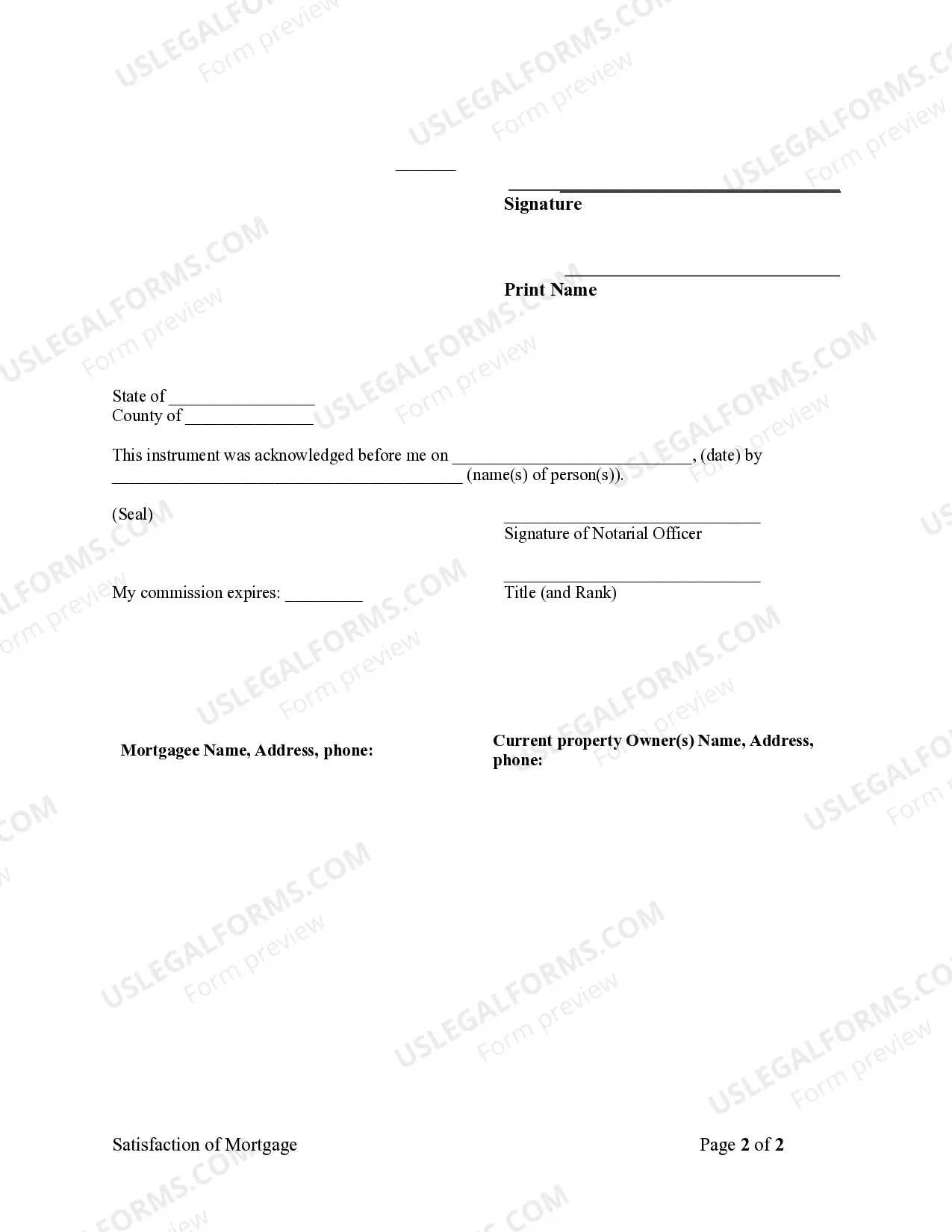 Preview Release - Satisfaction - Cancellation Mortgage - Individual