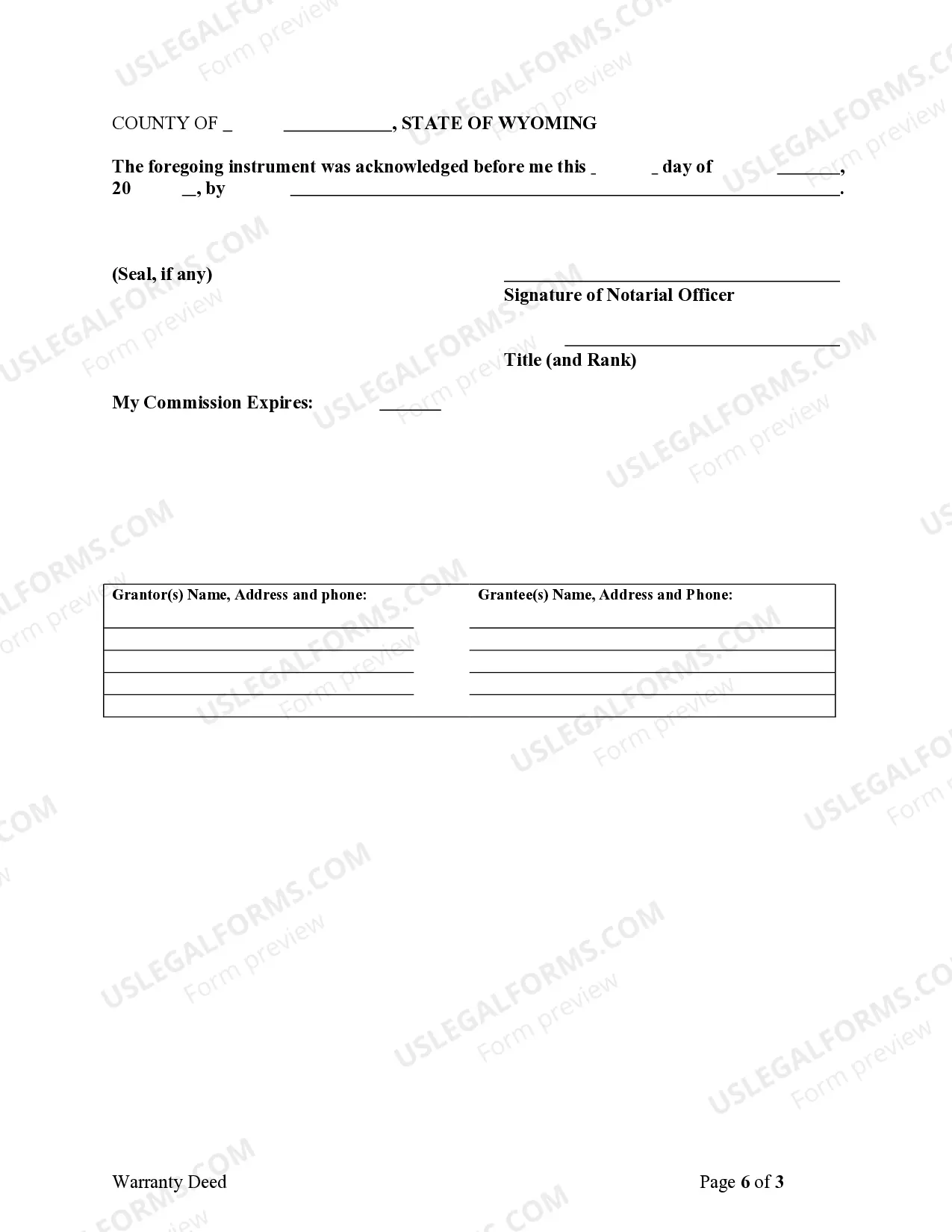 Preview Warranty Deed for Husband and Wife Converting Property from Tenants in Common to Joint Tenancy