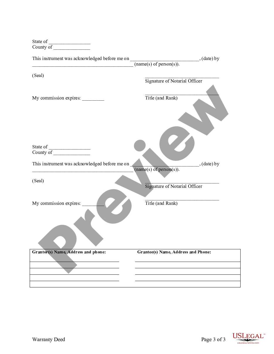 page 5 Warranty Deed Converting Separate or Joint Property to Joint Tenancy preview