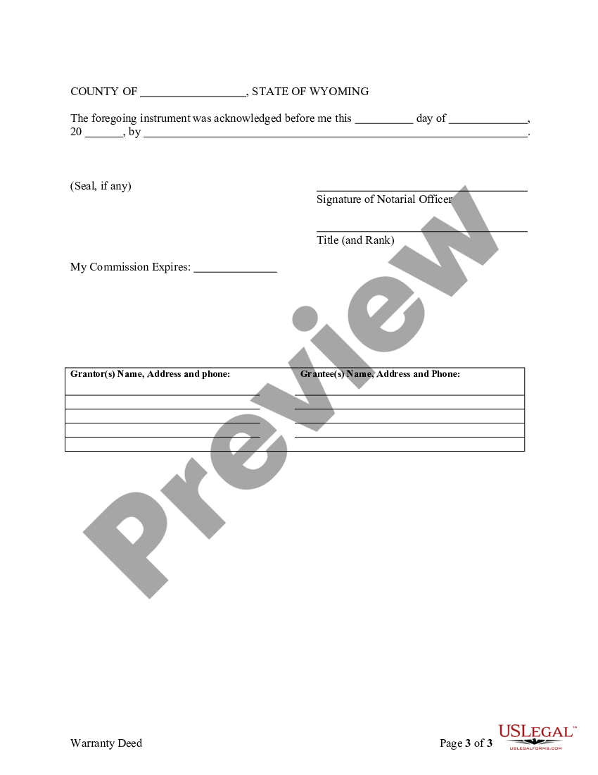 page 5 Warranty Deed Converting Separate Property of one Spouse to both as Joint Tenants preview