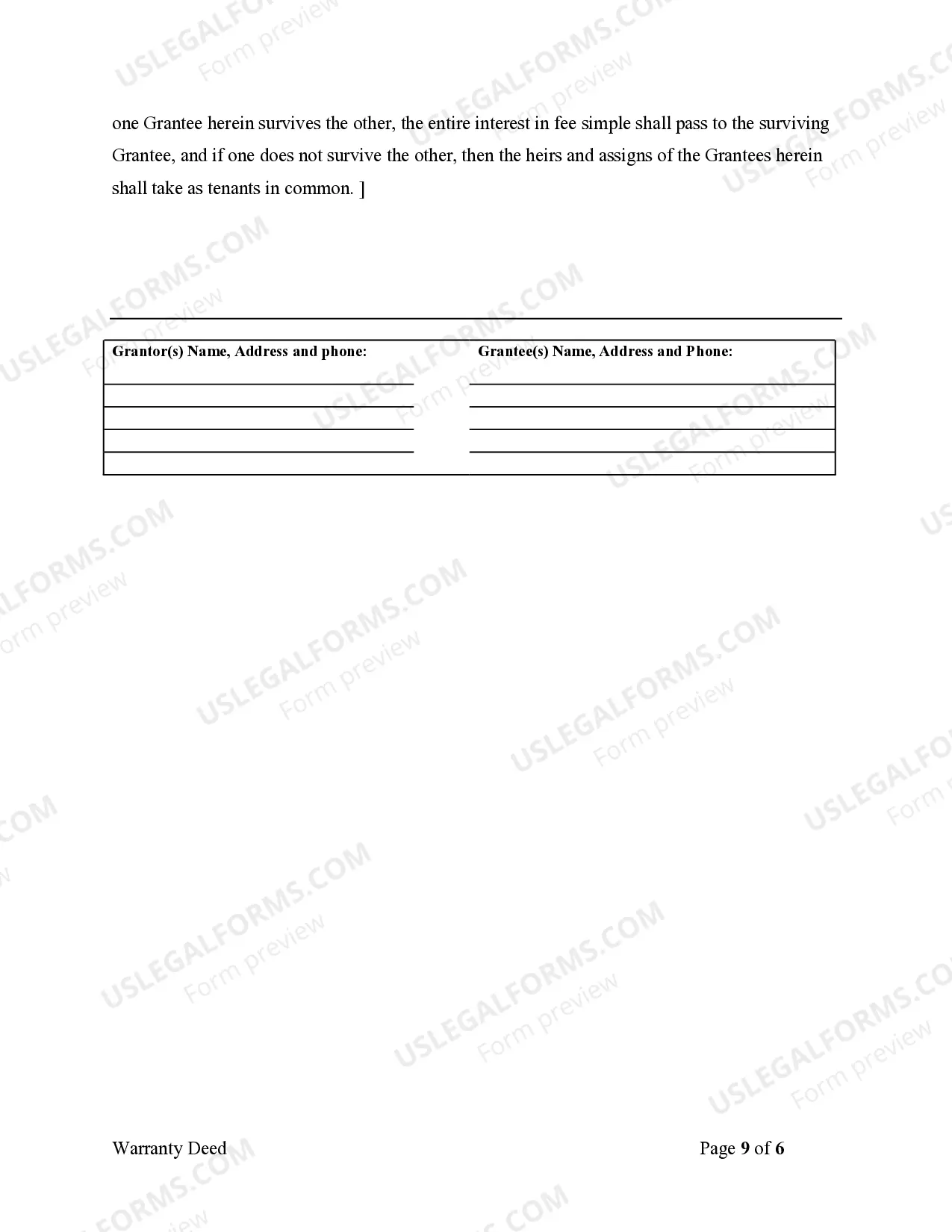 Preview Warranty Deed where a Limited Partnership or LLC is the Grantor, or Grantee