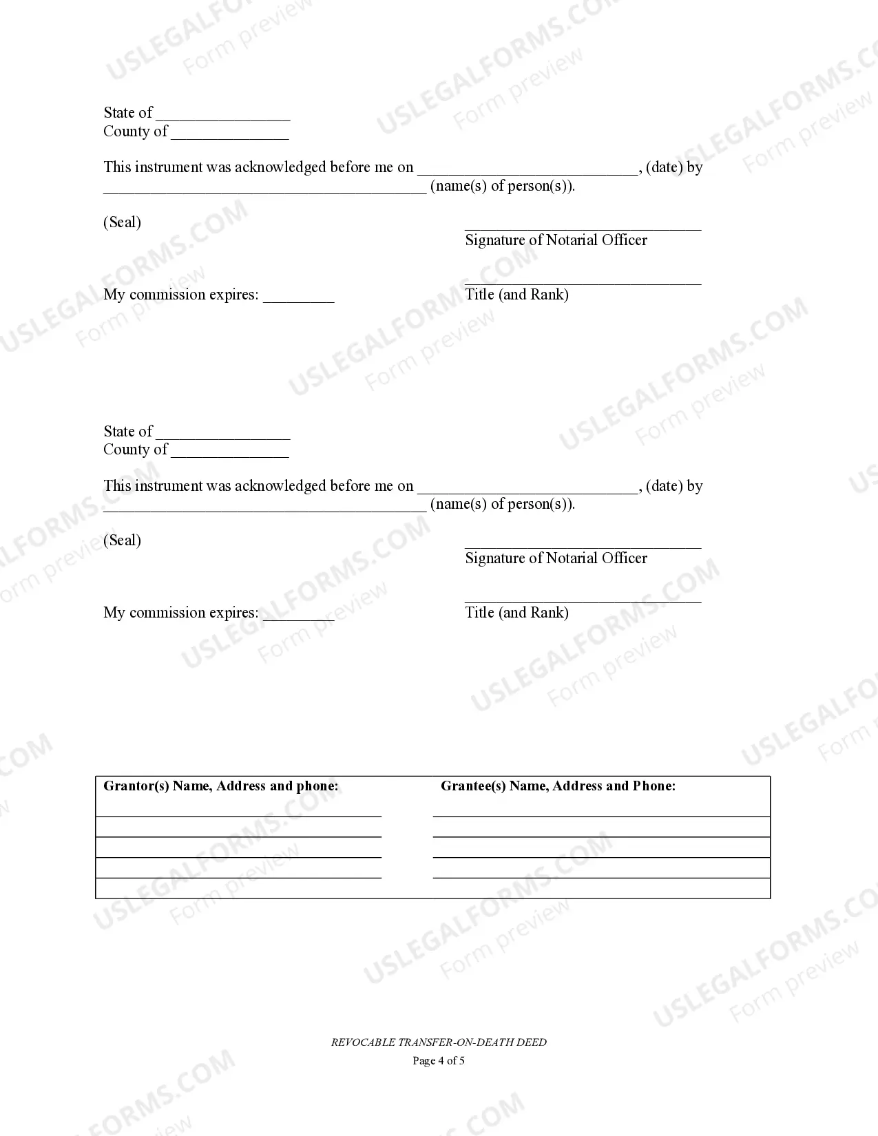 Preview Transfer on Death Deed or TOD - Beneficiary Deed for Two Individuals to Two Individuals