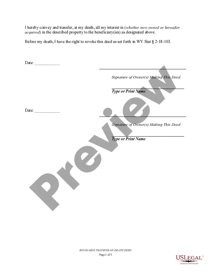 Preview Transfer on Death Deed or TOD - Beneficiary Deed for Husband and Wife to Two Individuals