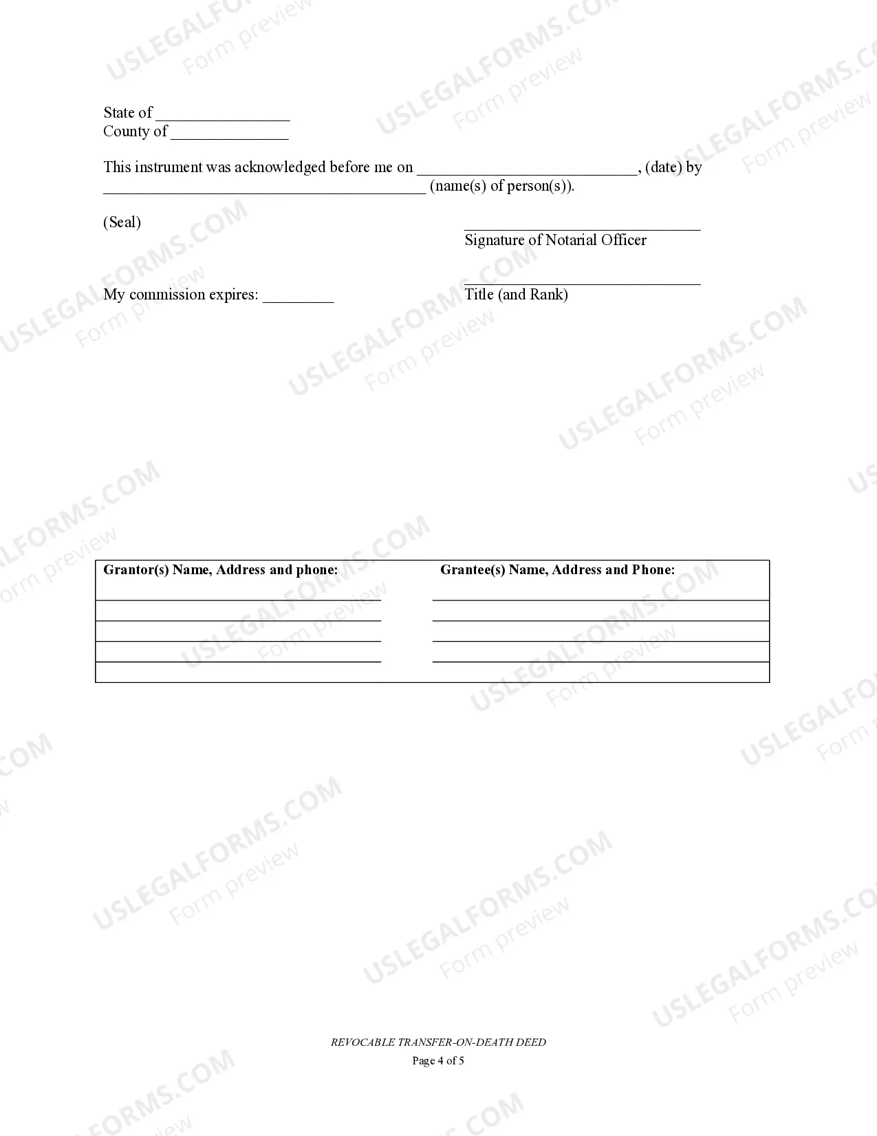 Preview Transfer on Death Deed or TOD - Beneficiary Deed for One Individual to Multiple Individuals