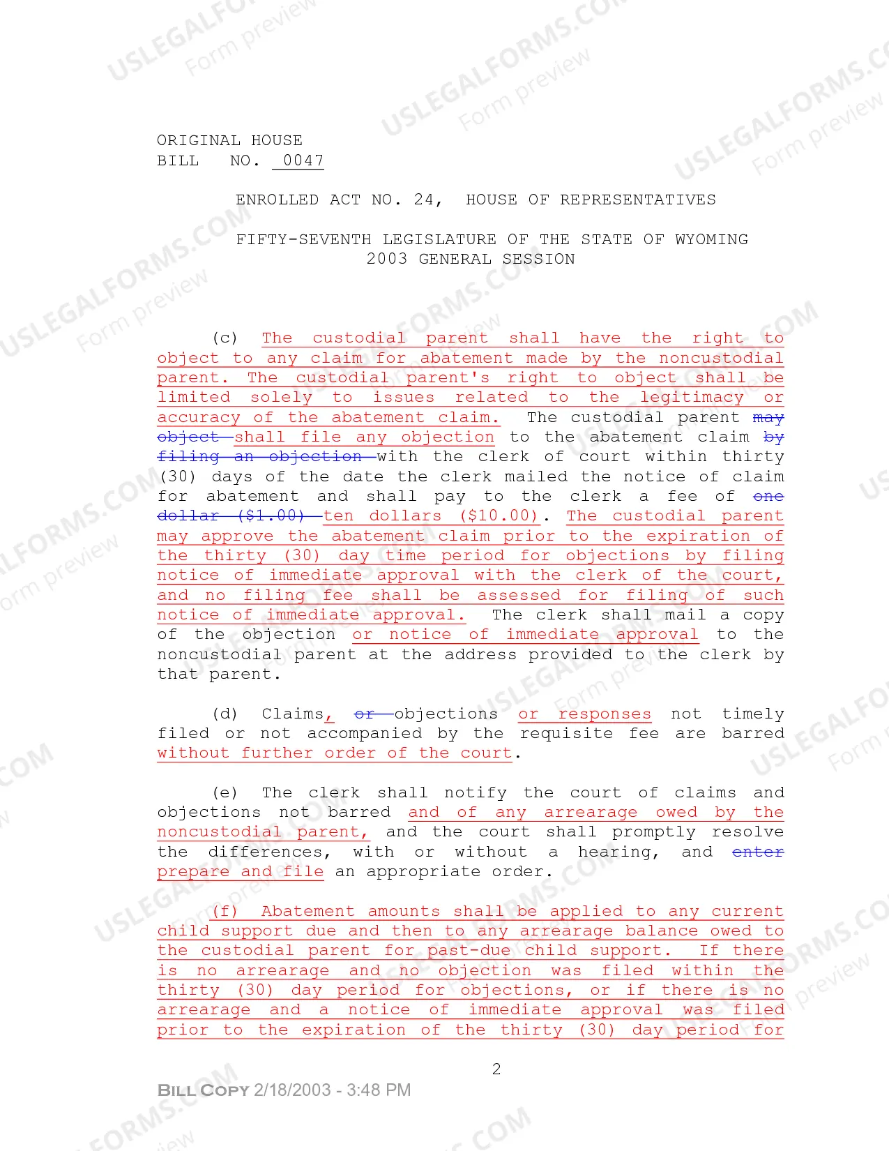 Preview Abatement Statute