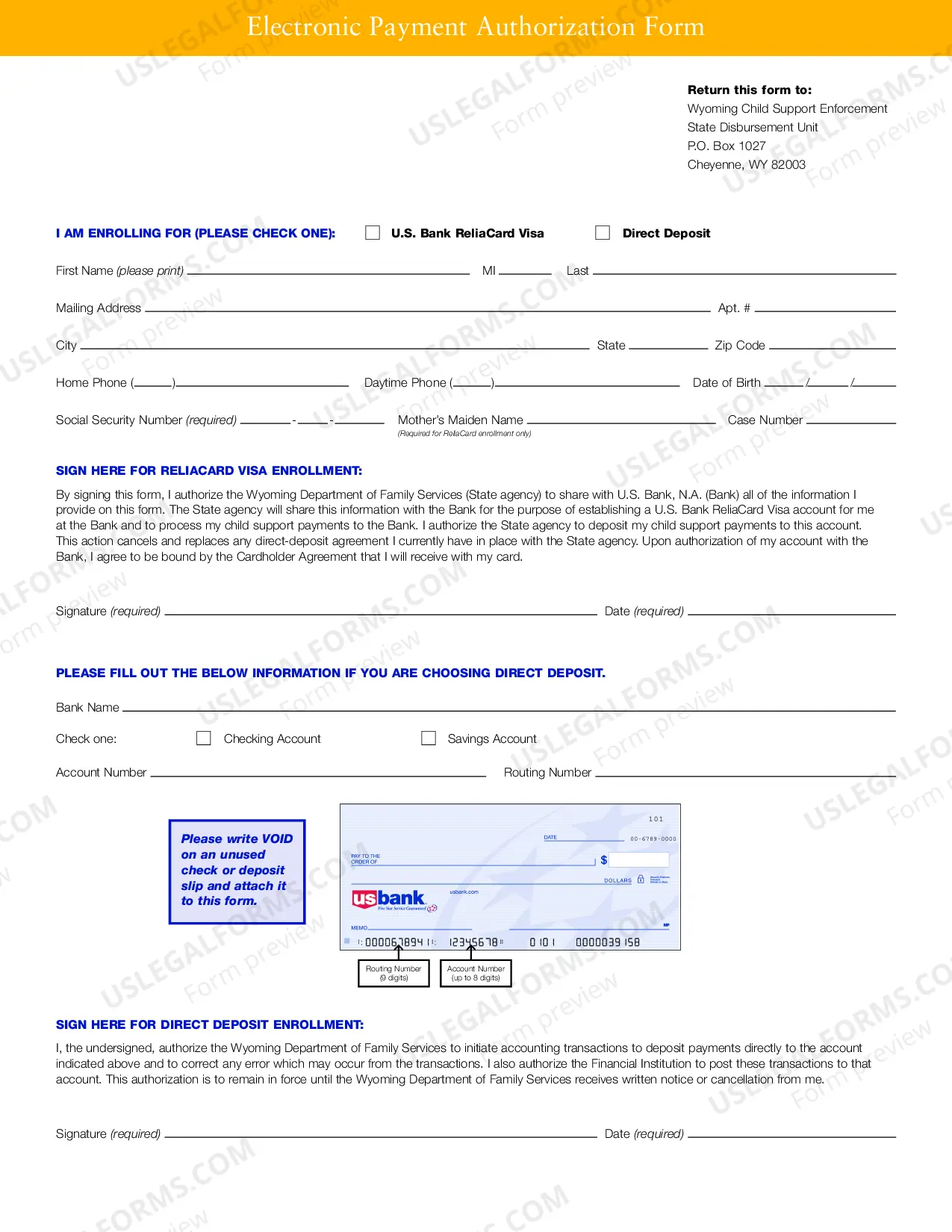 Preview Reliacard Application (Child Support Debit Card)