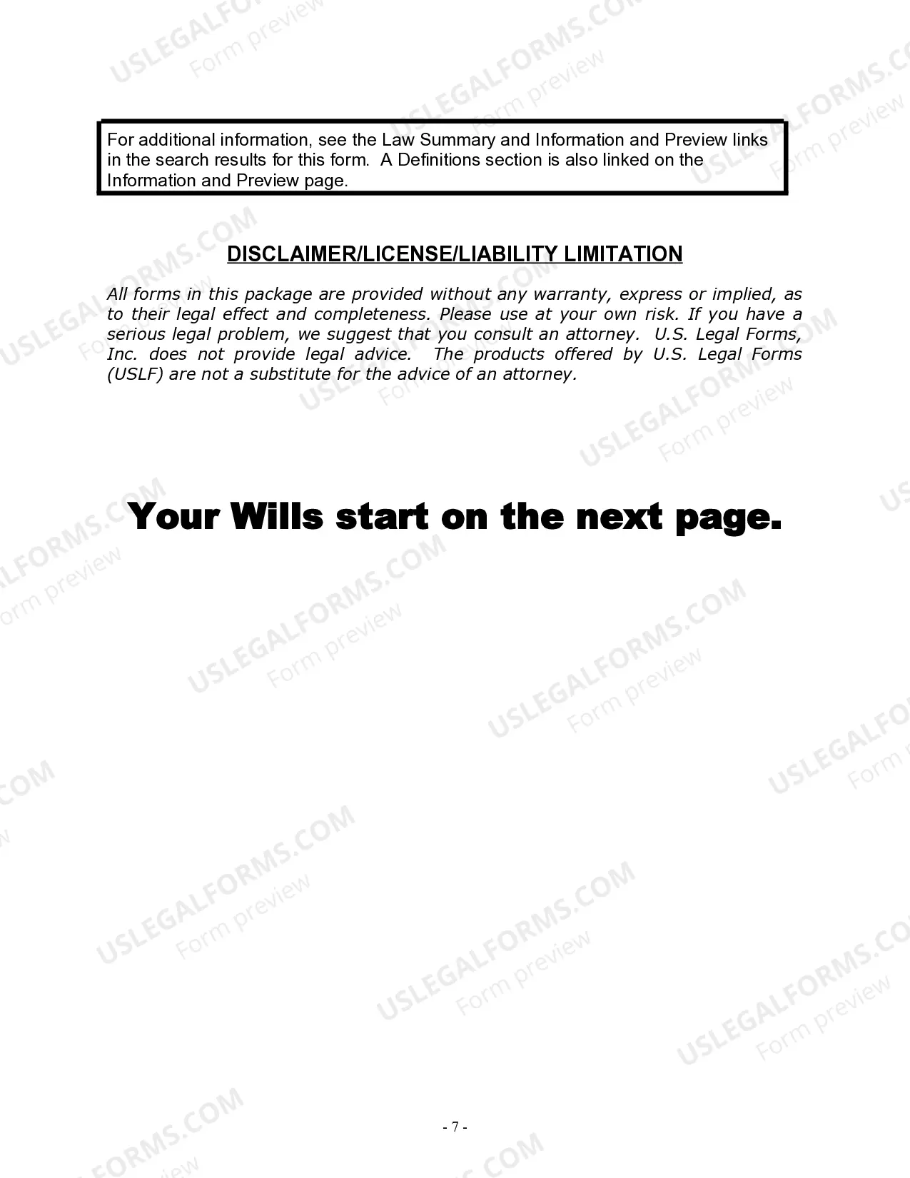 Preview Mutual Wills Package for Married Couple with Adult and Minor Children