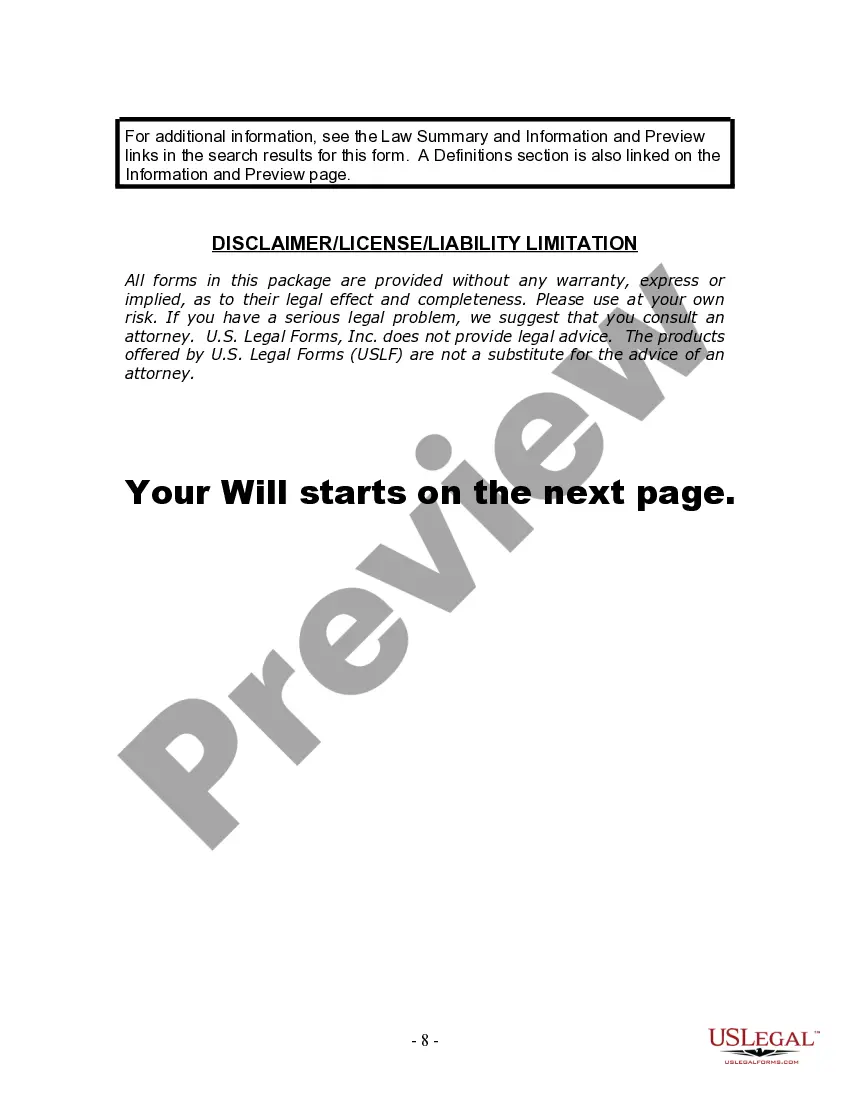 Preview Last Will and Testament for Divorced and Remarried Person with Mine, Yours and Ours Children