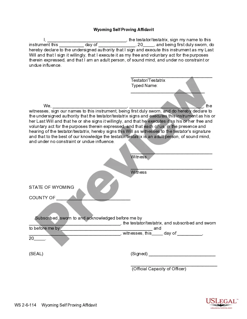 Preview Last Will and Testament with All Property to Trust called a Pour Over Will