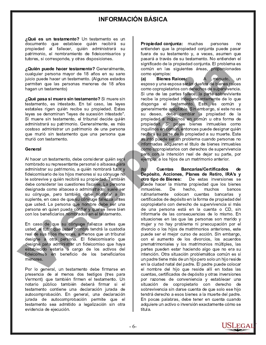 Preview Última voluntad y testamento para otras personas